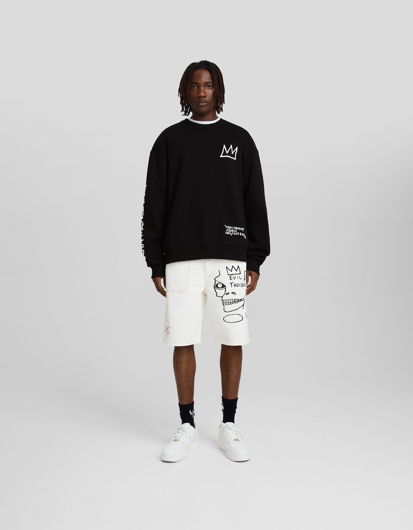Moletom com estampa de Jean-Michel Basquiat