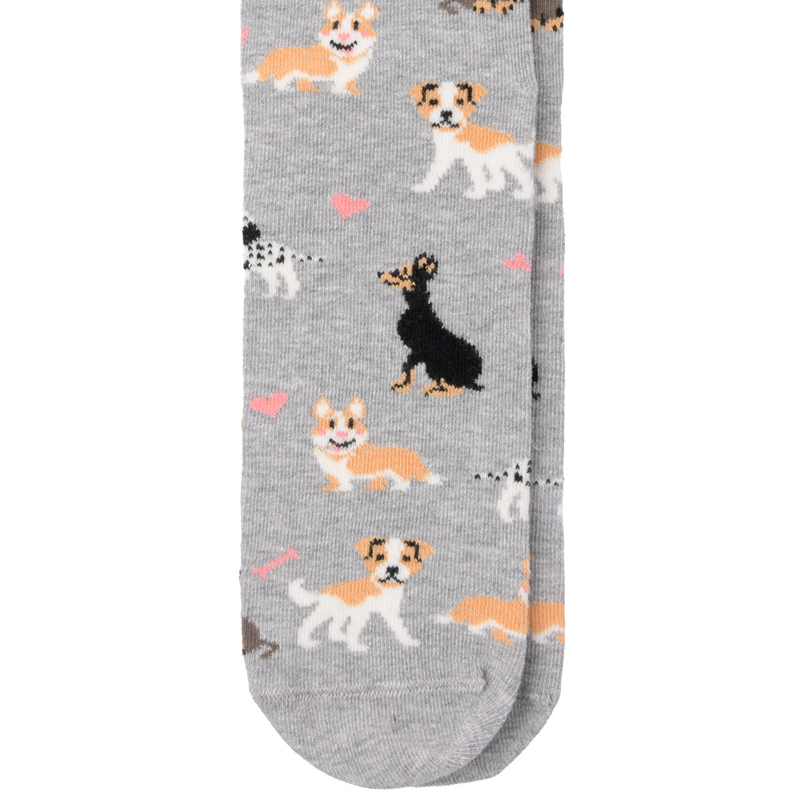 Gina Benotti 1 Paar Damen Socken mit Hunde-Motiven hellgrau