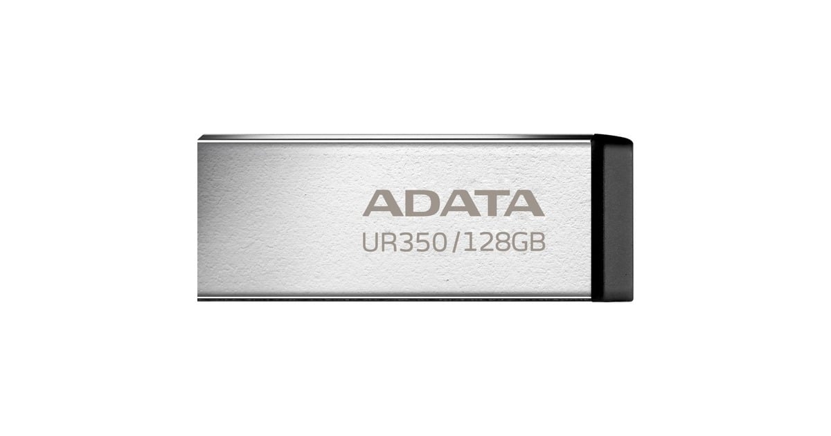 ADATAUR350 128 GB usb-stick  (nikkel/zwart, USB-A 3.2 Gen 1 (5 Gbit/s))