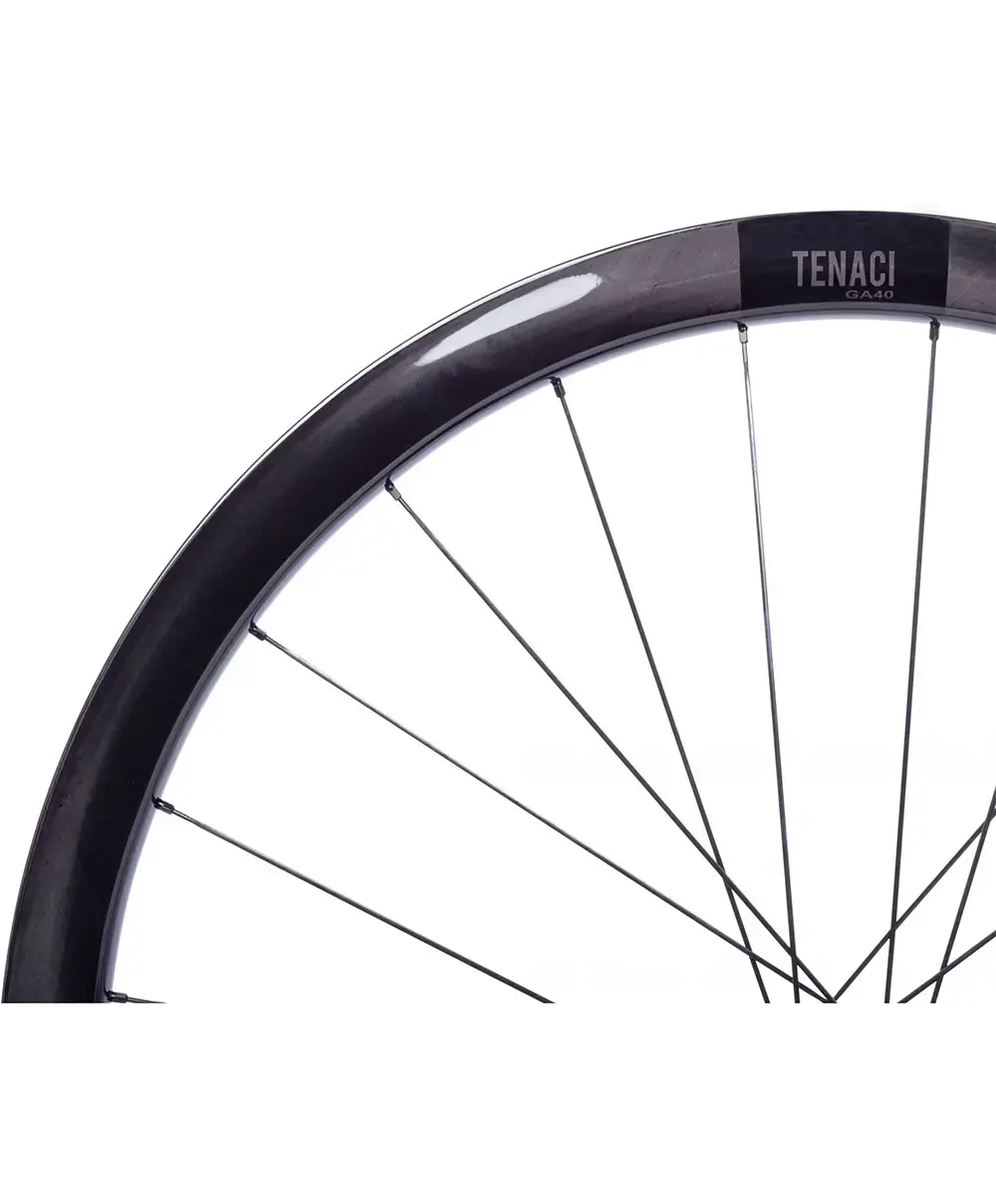 Ere Research Tenaci GA40 Carbon Disc Gravel Wielset Glossy Zwart/Zwart