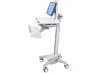 Ergotron StyleView sv40 - Vogn med hjul - Constant Force Technology - for LCD-display/PC-udstyr - med LCD-drejeled - låsbar - medicinsk - aluminium, zinkbelagt stål, højkvalitetsplastik - grå, hvid, poleret aluminium - skærmstørrelse: op til 24