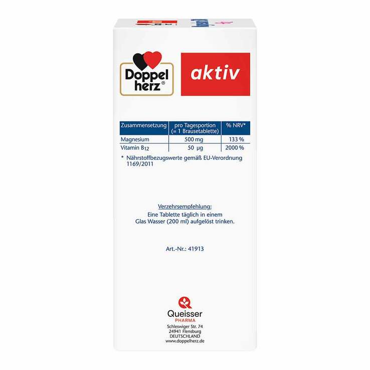 Doppelherz Magnesium 500 + B12 Brausetabletten, 6X15 St