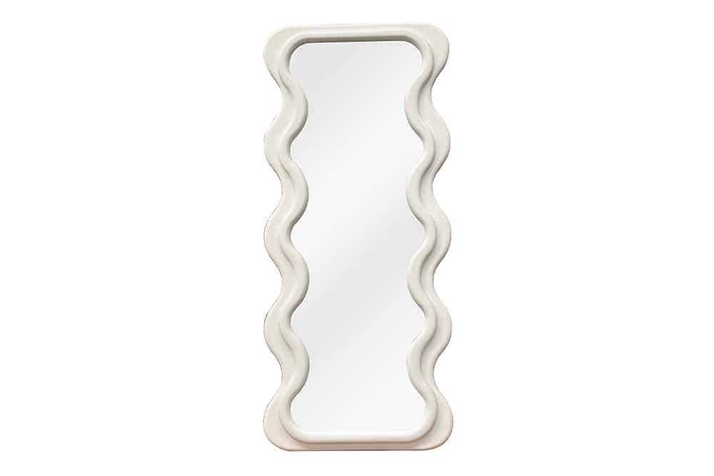 Design Wandspiegel CURVY 160cm weiß