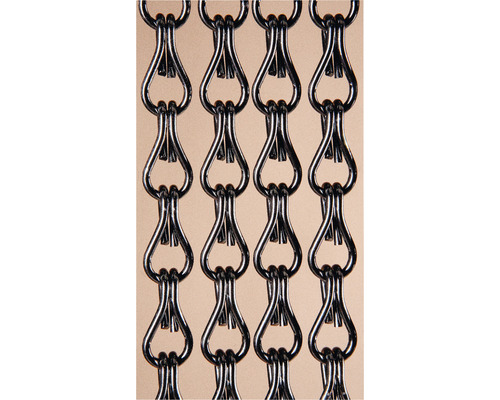 Deurgordijn, aluminium, antraciet, 90x210 cm
