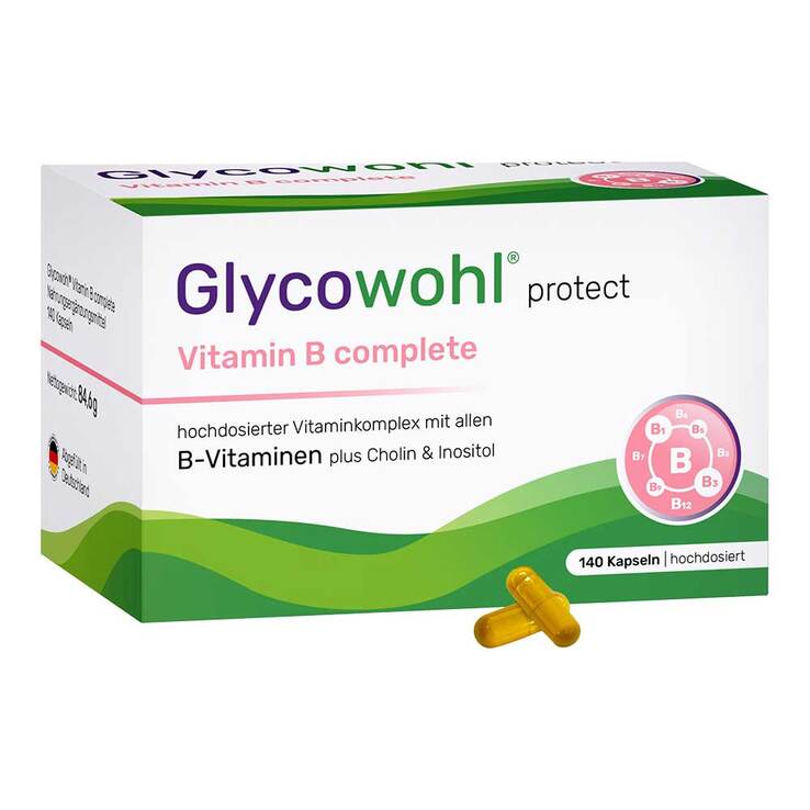 Glycowohl Vitamin B complete + Inositol + Cholin Kapseln , 140 St