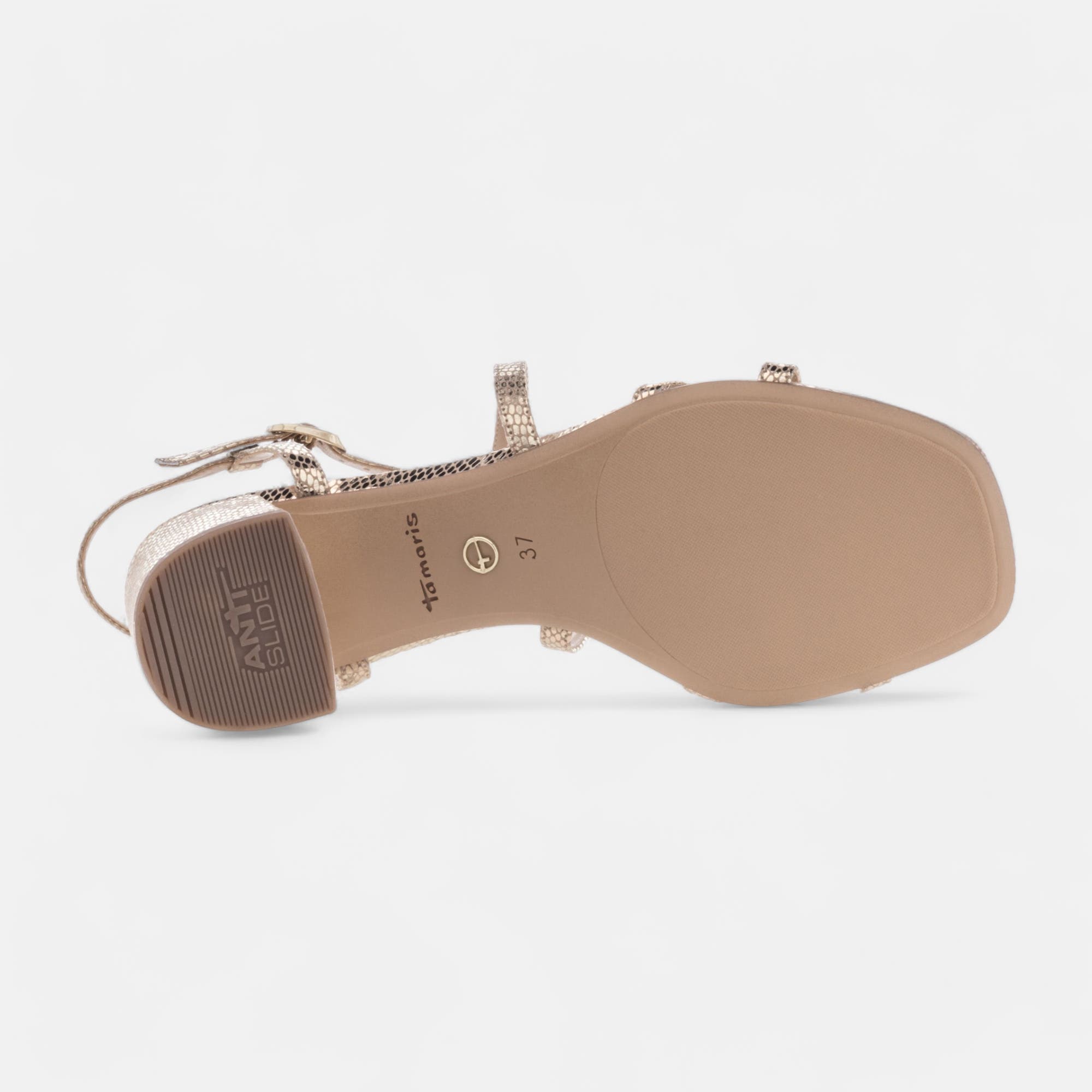 Nu-pieds à talon Femme or