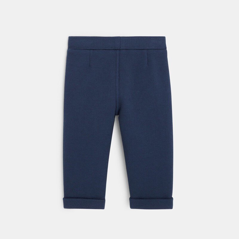 Jogpant molleton coton bio couleur bleu bébé garçon Bleu