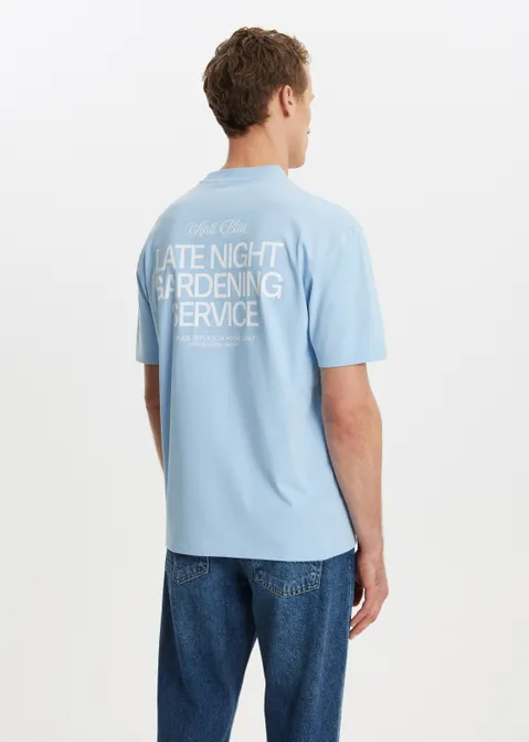 T-shirt met print late night blauw (BLW.L)