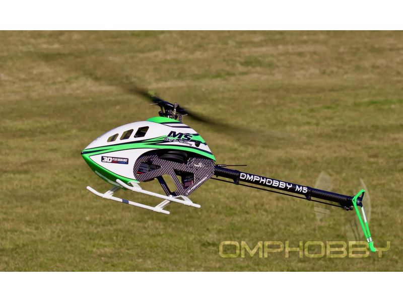 OMPHobby Helikopter M5 Aurora-Green Bausatz und Rotorblätte M5 vielseitiger Modellheli