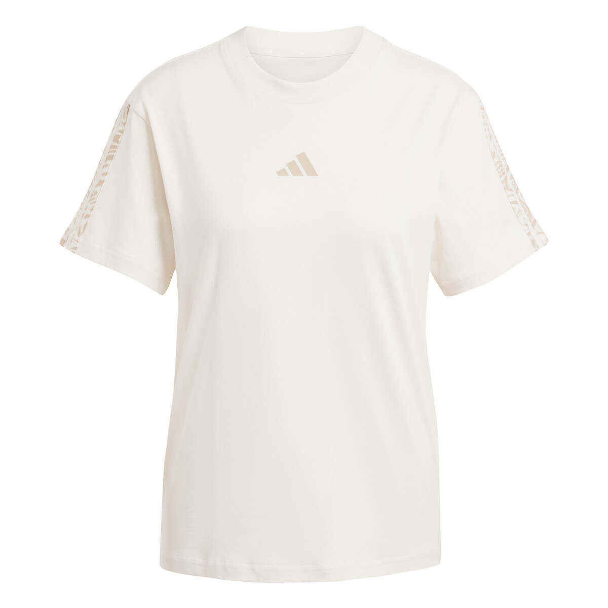ADIDAS ROUPAS ESPORTIVAS<br>Camiseta com 3 listras e estampa animal
