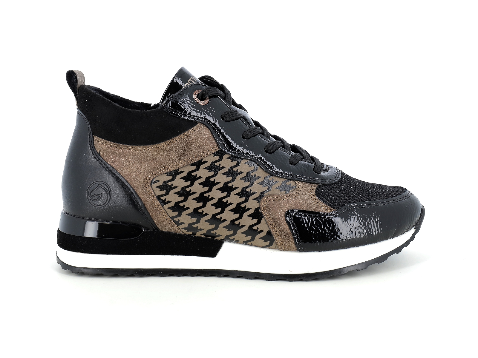 Remonte-R2577 Matières combinées Noir Marron