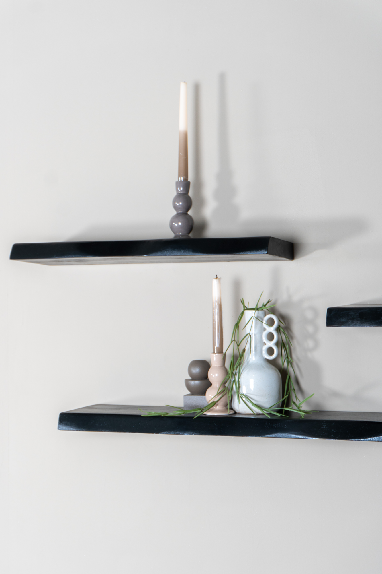 Wandplank Pure zwart mango 60 cm