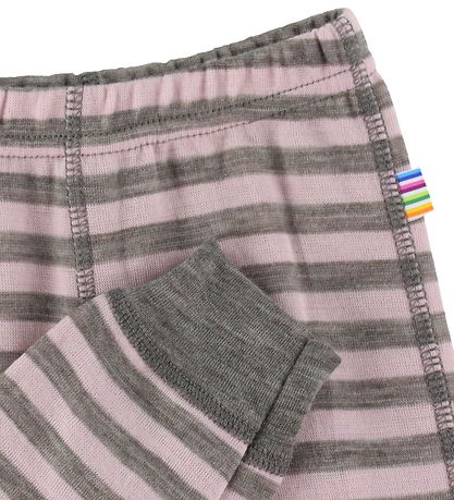 Joha Leggings - Uld - Rosa/Gr?
