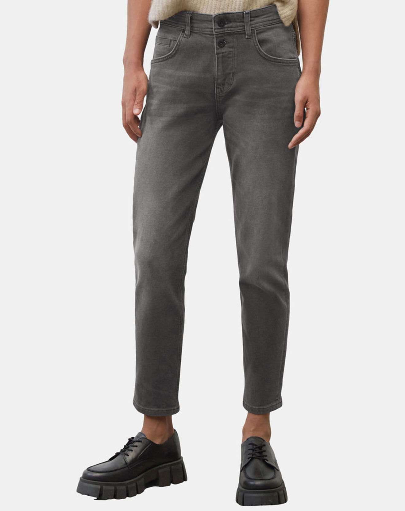 Marc O'Polo Jean boyfriend Theda gris foncé