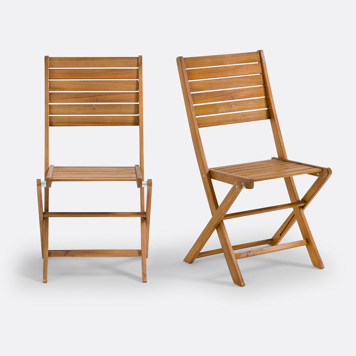 LA REDOUTE INTERIEURS<br>Conjunto de 2 cadeiras de jardim em acácia, Napli