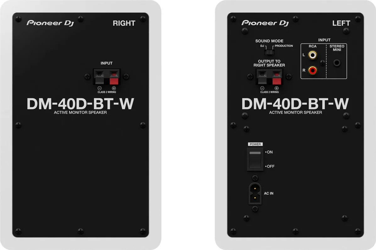 Pioneer DM-40D BT Blanc (la paire) Enceintes de monitoring