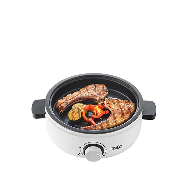 Tajine électrique céramique 4 personnes 1000 W blanc Simeo