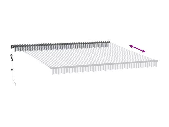 Auvent rétractable automatique avec LED anthracite et blanc