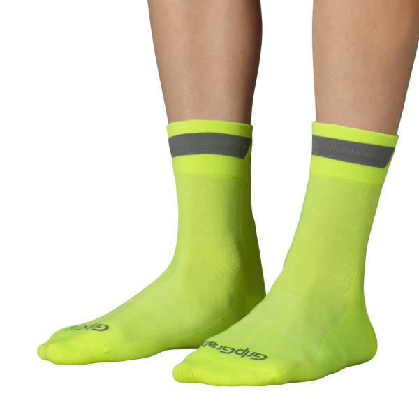 GripGrab Classic Regular Cut Sommersokker, Hi-Vis Yellow