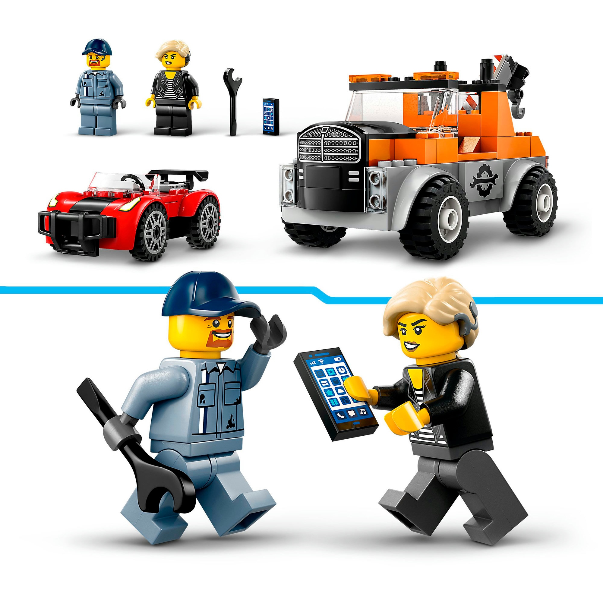 LEGO Konstruktionsspielzeug City Abschleppwagen mit Sportauto