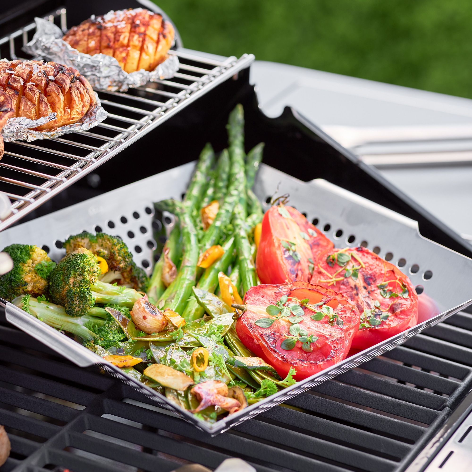 RÖSLE Grillpfanne »Grill- und Gemüsepfanne« Edelstahl 18/10