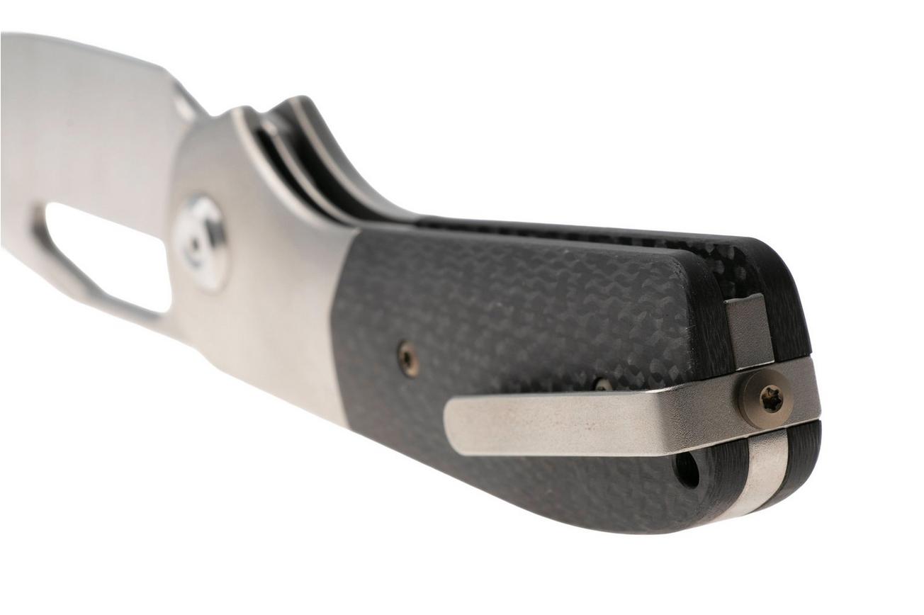 Liong Mah Field Duty 3.5 Bead Blasted S90V, Carbon Fiber Titanium, zakmes