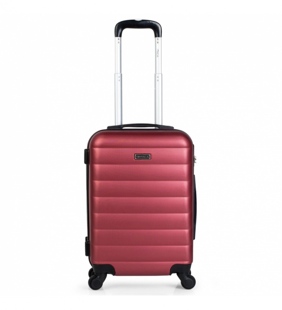 Mala de cabine rígida ITACA com 4 rodas, modelo 71250, cor bordô - 55 x 38 x 20 cm -