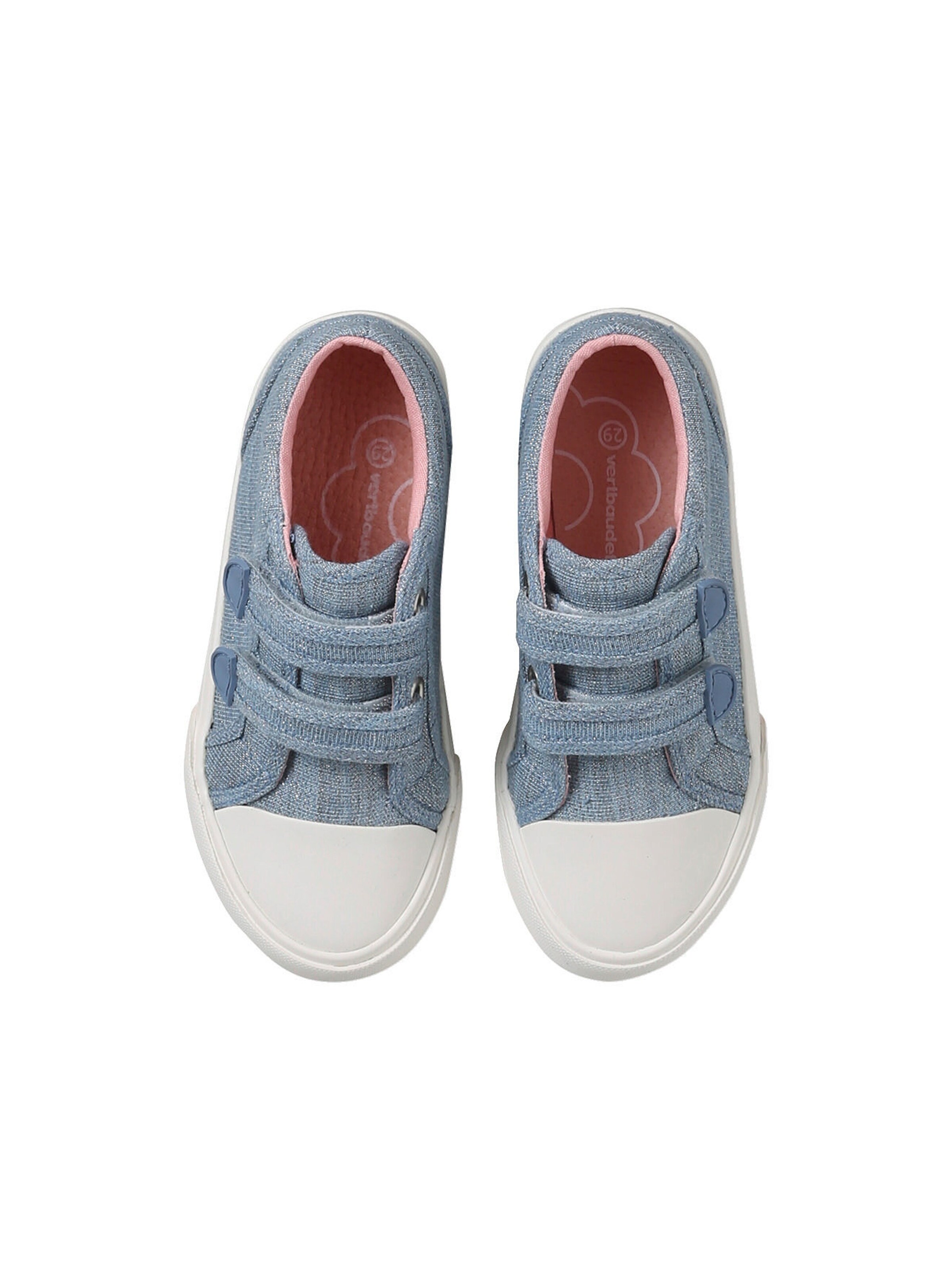 Vertbaudet Mädchen Klett-Sneakers, Anziehtrick blue stone