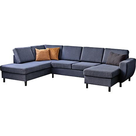 Rom Nordic højrevendt U-sofa - navy