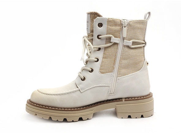 Mustang boots bottine plates femme 1437506 blanc