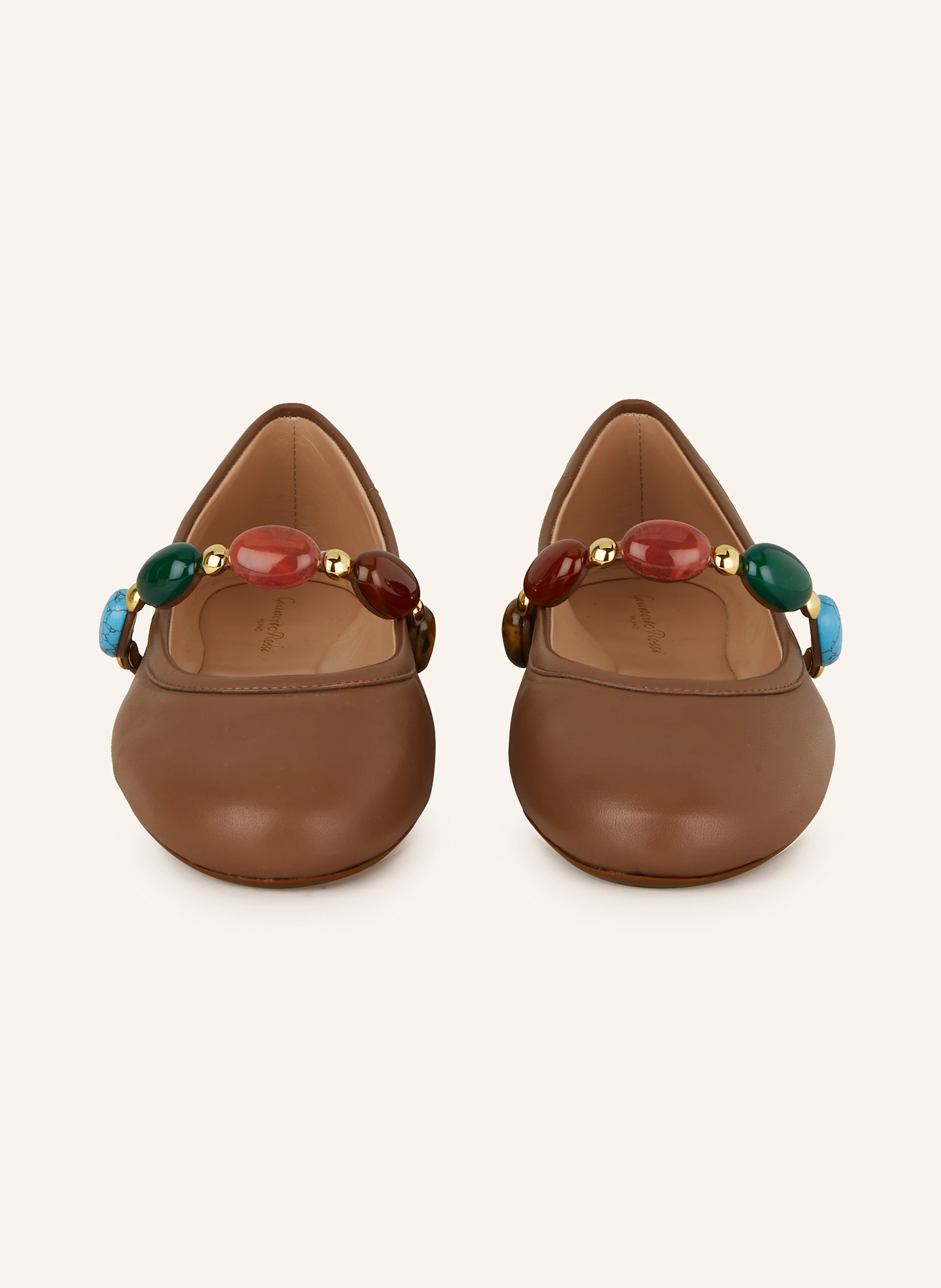 Gianvito Rossi Mary-Jane-Ballerinas SHANTI mit Schmucksteinen