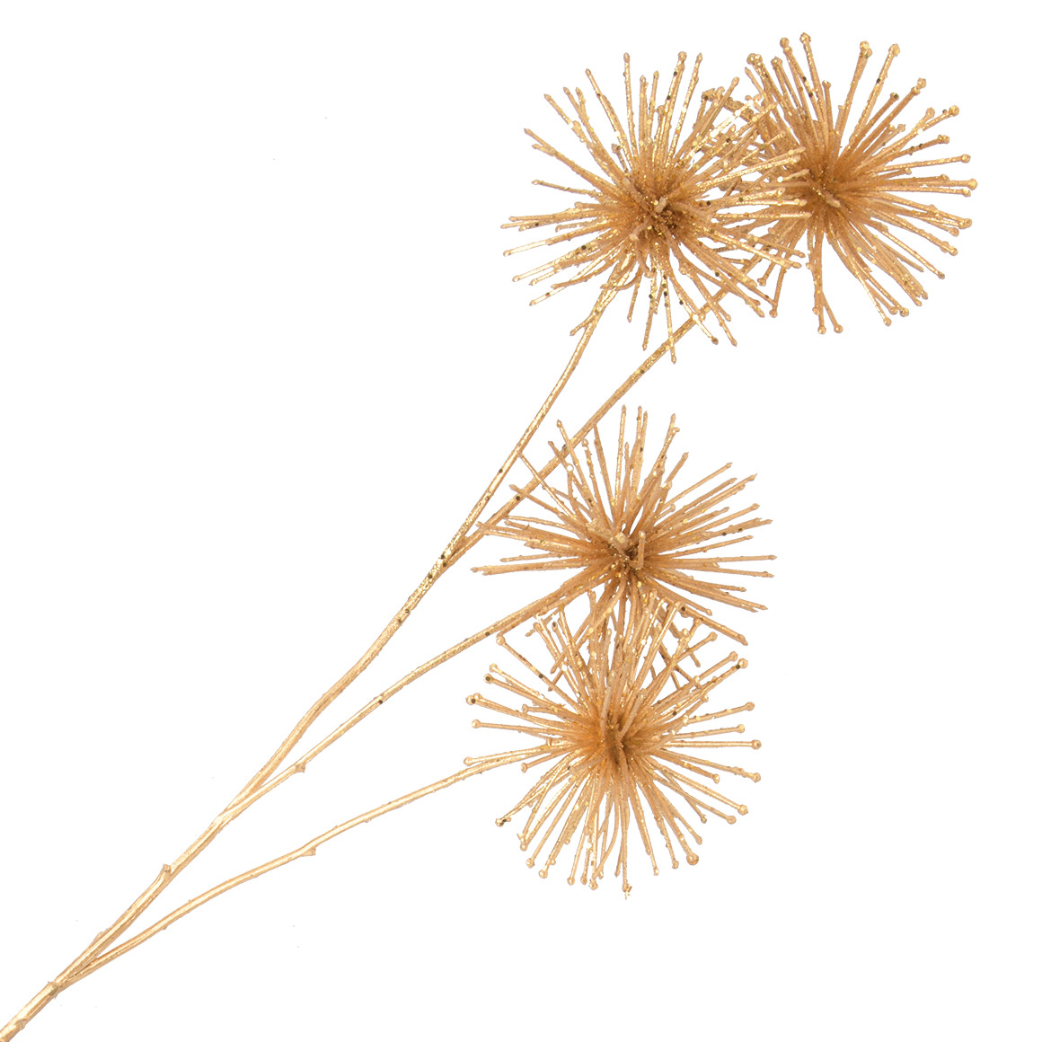 Kunstblume glitzernd gold