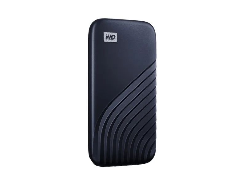 WD My Passport SSD WDBAGF0020BBL - SSD - krypteret - 2 TB - ekstern (bærbar) - USB 3.2 Gen 2 (USB-C stikforbindelse) - 256-bit AES - midnatsblå