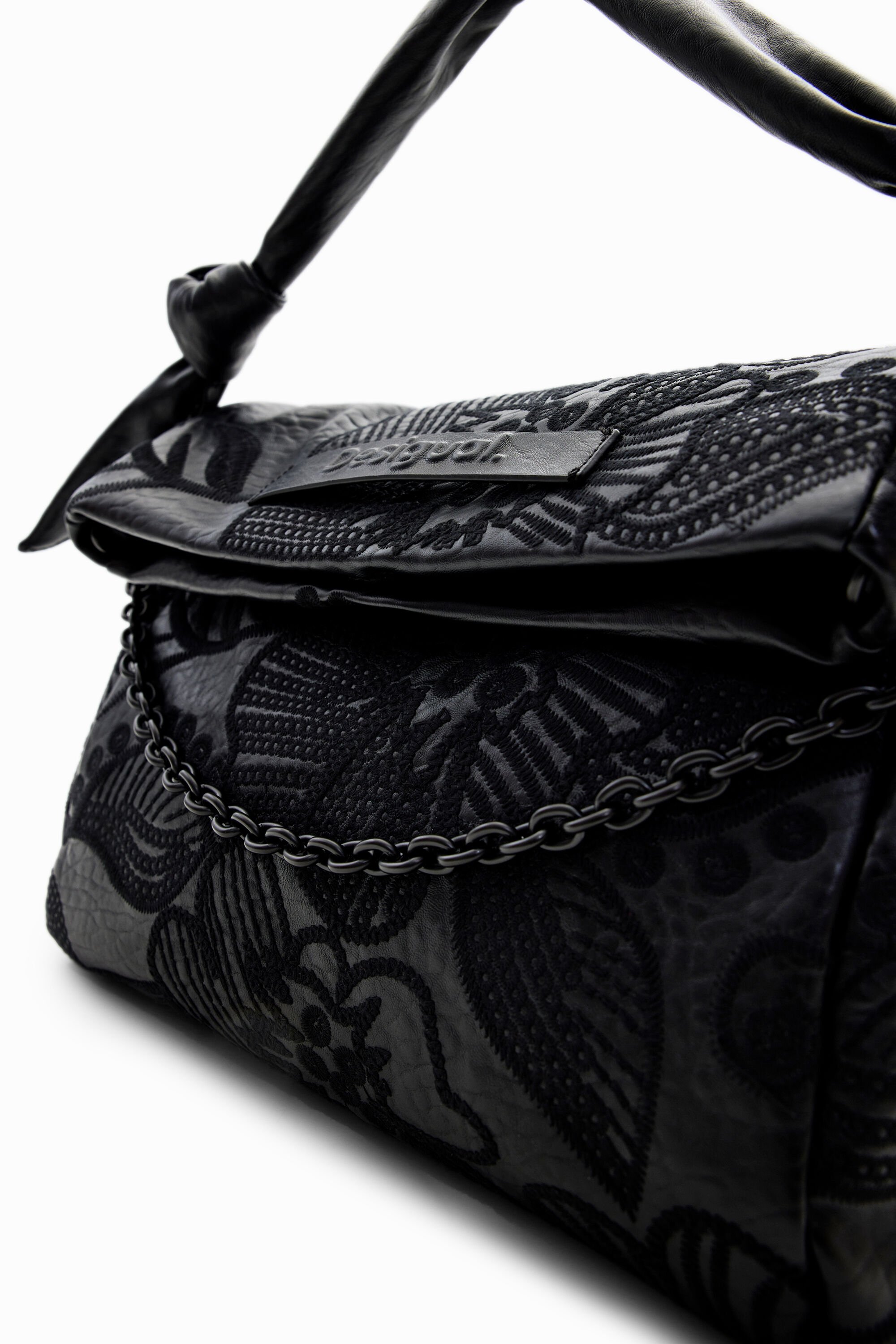 Sac moyen broderie fleurs