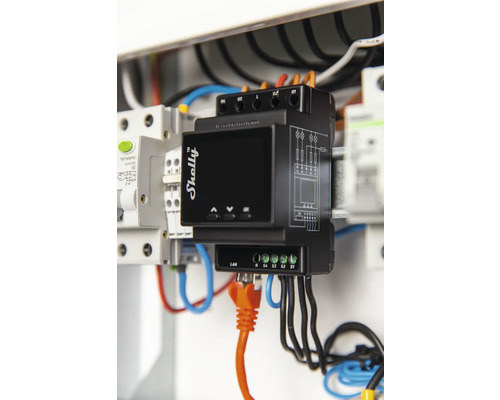 Shelly Pro 4 PM DIN-rail relais Professioneel 4-kanaals relais met WLAN, LAN en Bluetooth