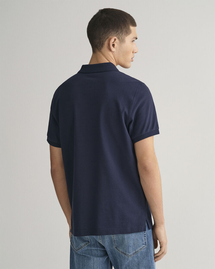 Gant REG SHIELD SS PIQUE POLO Evening blue