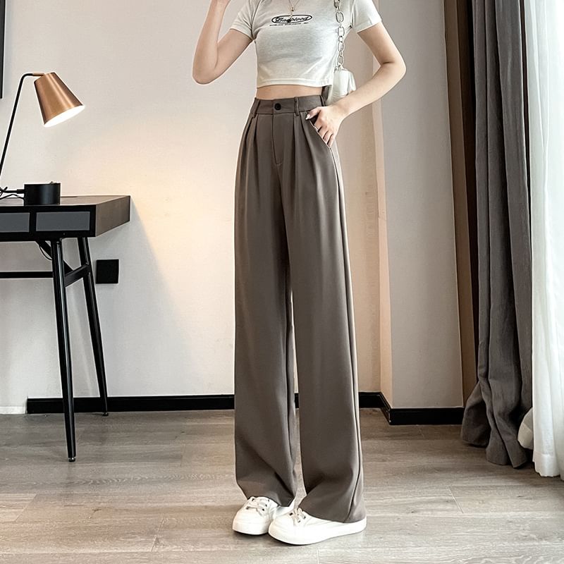Yupina - Wijde pantalon met hoge taille