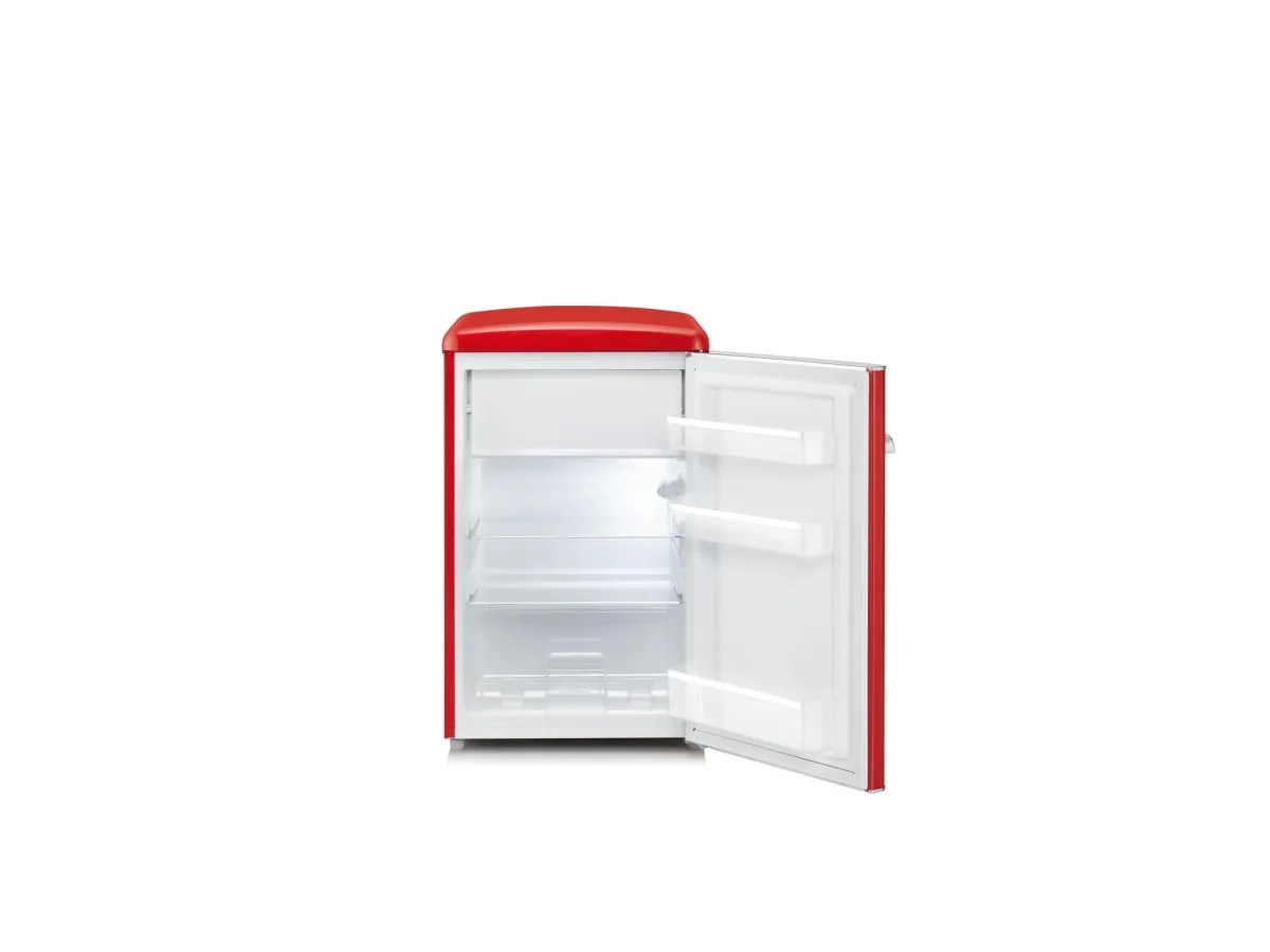 SEVERIN Retro RKS 8832 - Køleskab med fryseenhed - tabletop - bredde: 55 cm - dybde: 61.5 cm - højde: 89.5 cm - 108 liter - Klasse D - sort