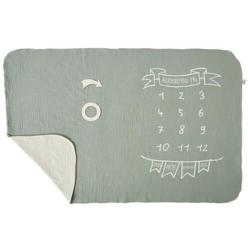 Couverture étapes pour photos - Vert de gris / écru - BB&CO