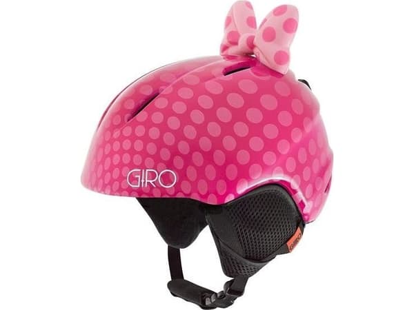 Giro LAUNCH PLUS vinterhjelm rosa sløyfe prikker størrelse. S (52–55,5 cm)