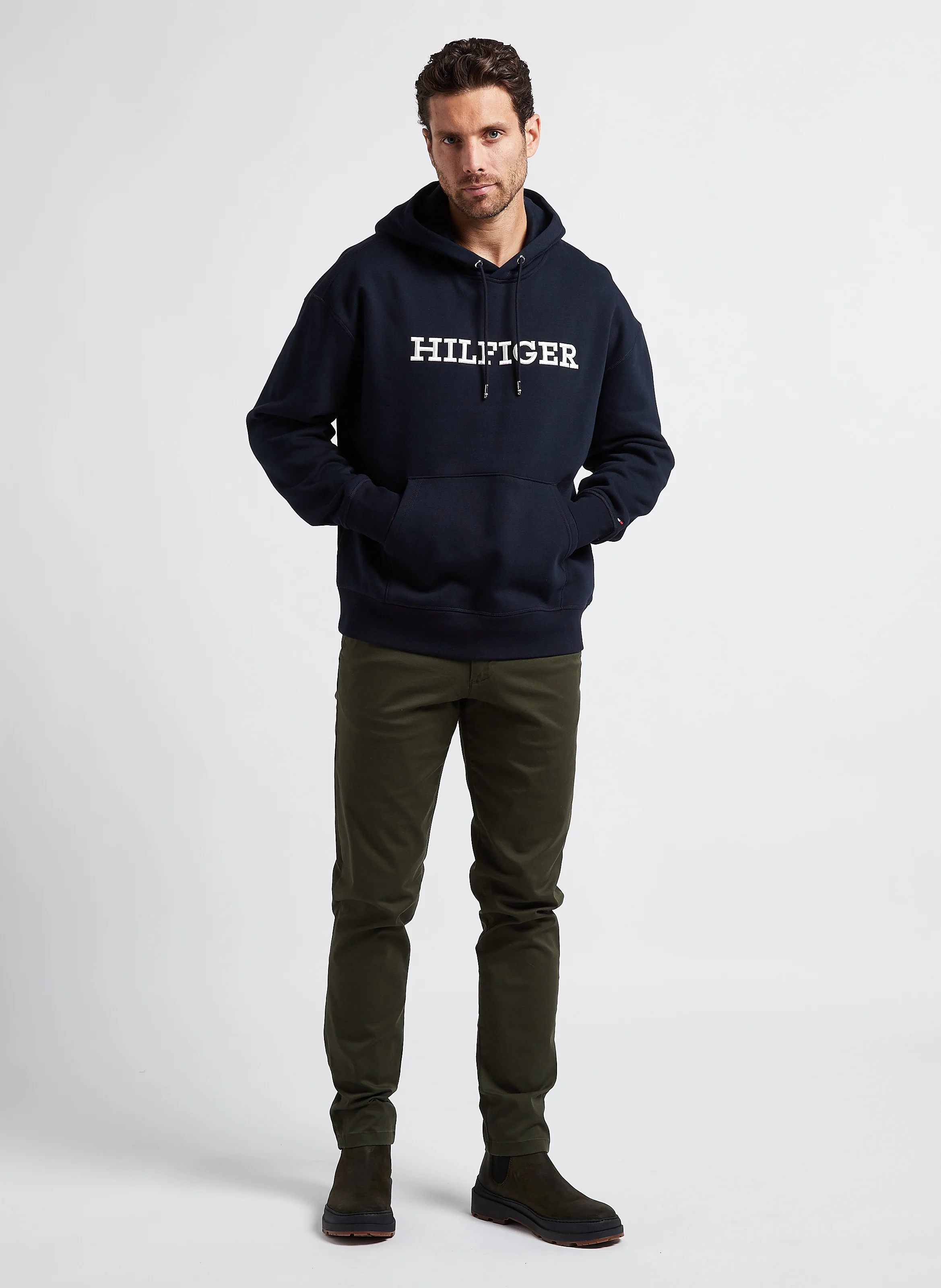Chino slim en coton| Vert