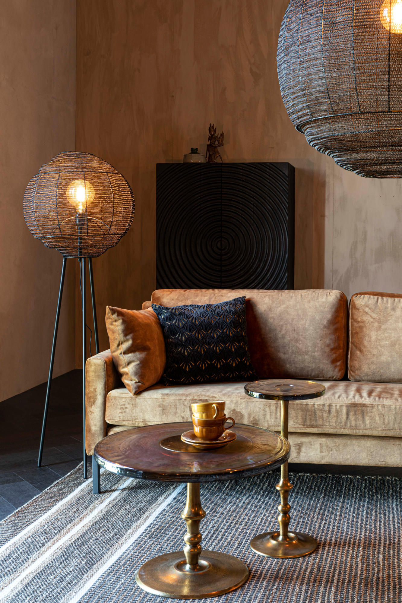 Dutchbone vloerlamp Meezan Dutchbone Meezan Vloerlamp - Zwart