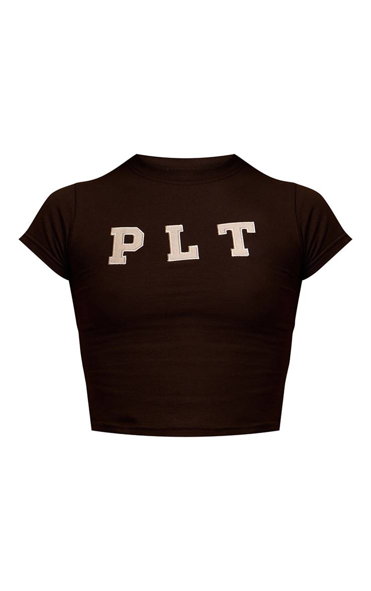 Marron T-shirt Court Ajusté Espresso Prettylittlething