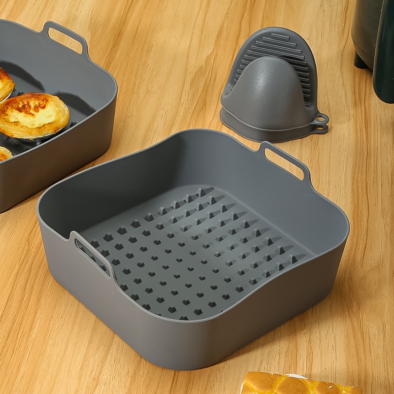 Scandinavian Collection - 2 x Airfryer silikoneform, firkantet Ø22cm