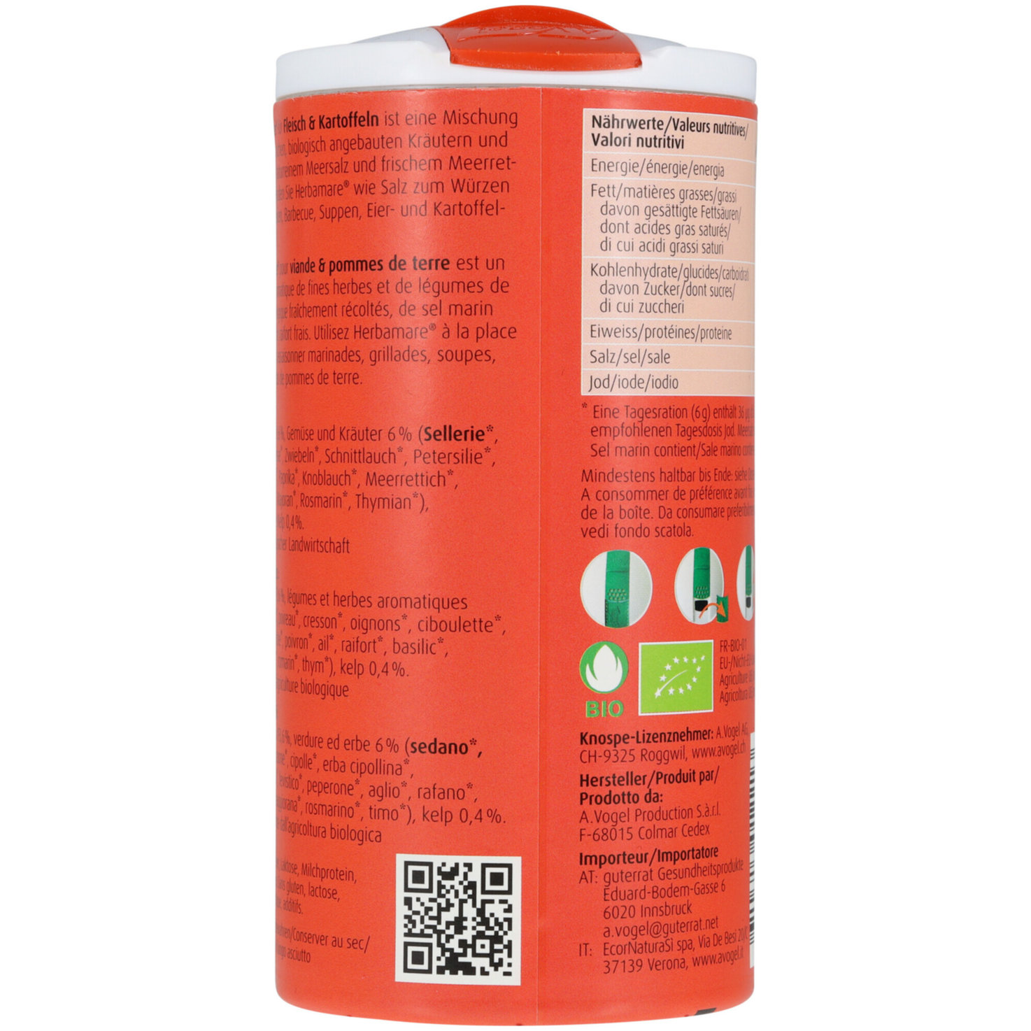 A.Vogel Bio Herbamare Trocomare Fleisch & Geflügel Gewürz