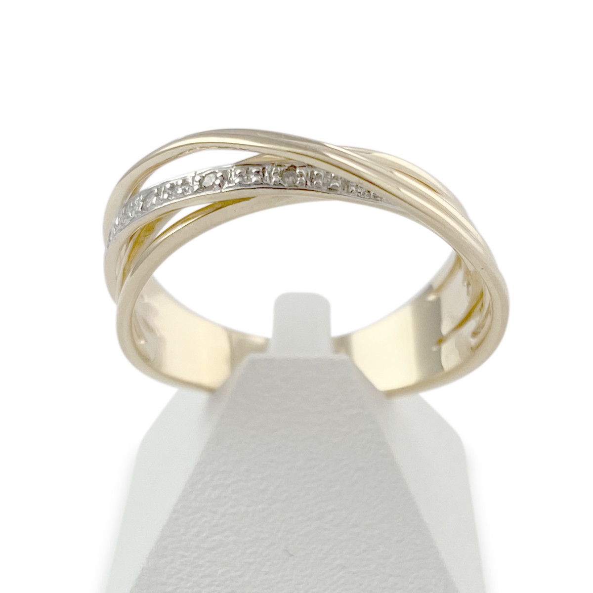 Bague d'occasion or 750 2 tons diamants