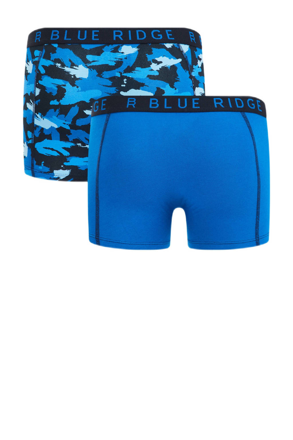 boxershort - set van 2 blauw/donkerblauw