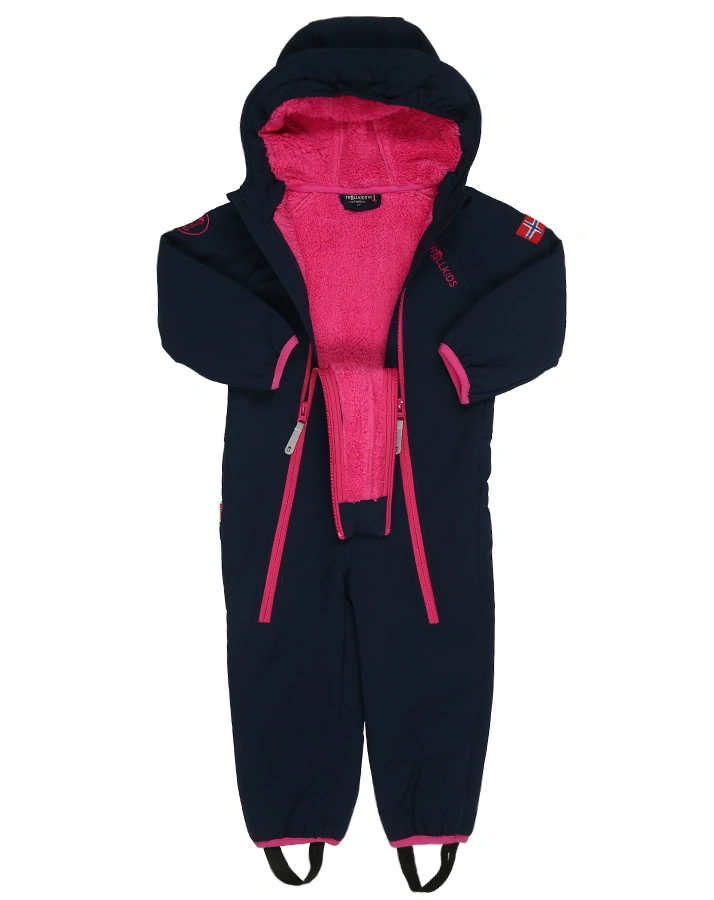 Softshell-OverKids NORDKAPP in navy/magenta
