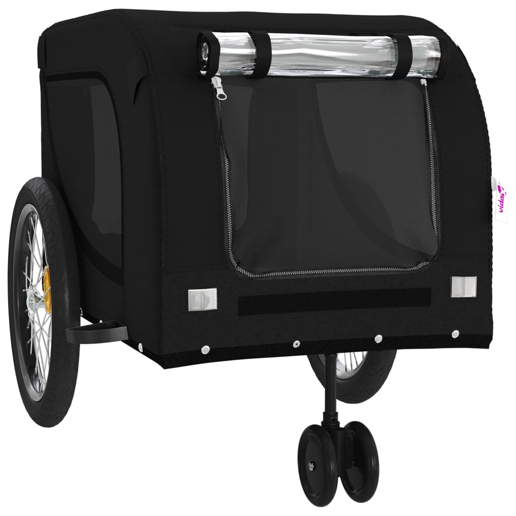 Remorque de vélo pour animaux de compagnie noir