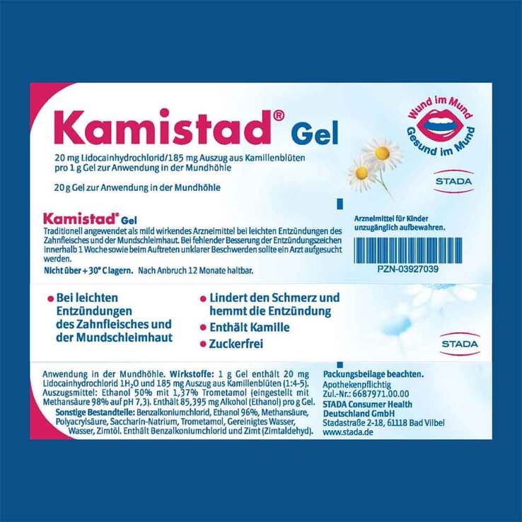 Kamistad Gel bei Zahnfleischentzündungen und Aphten, 20 g